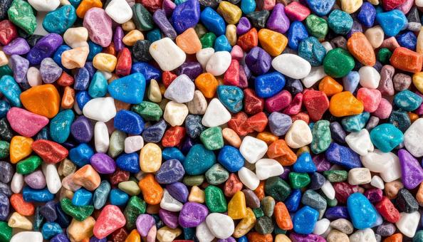 カラフルな砂利の敷材のテクスチャの写真