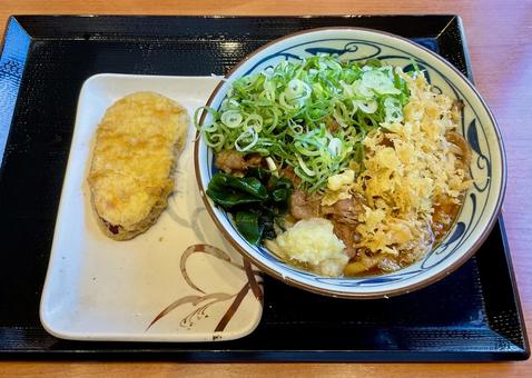 Photo, meat noodles, udon, noodles, 