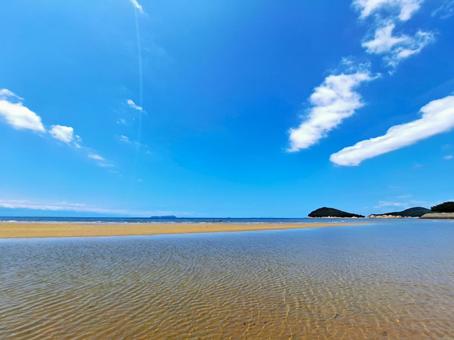昼の父母ヶ浜 昼の父母ヶ浜 昼の父母ヶ浜,父母ヶ浜,香川観光の写真素材