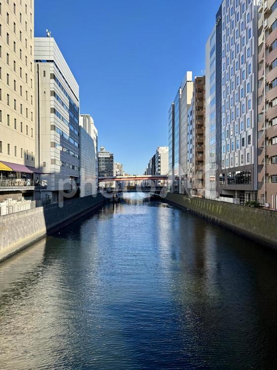 神田川 川,ビル,風景の写真素材