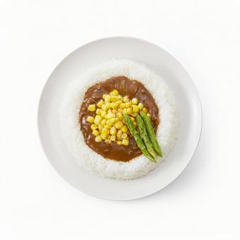 カレーライス(アスパラガスとコーン) カレーライス(アスパラガスとコーン)の写真