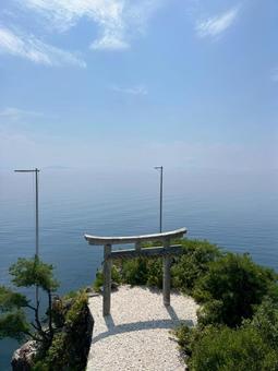 宮崎鳥居 宮崎鳥居 宮崎鳥居,鳥居,竹生島の写真素材