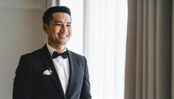日本人男性の新郎 日本人男性の新郎の写真