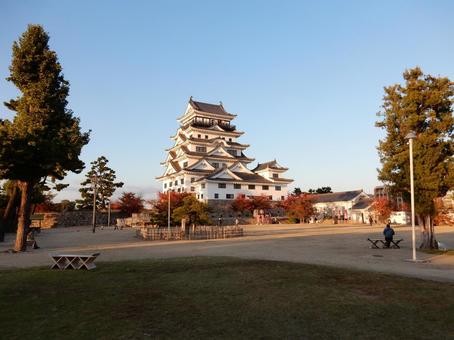 【風景写真】福山城が見える風景 福山城,天守閣,天守の写真素材