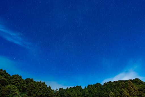 夏の終わりの星空 夏の終わりの星空 星空,星,夜の写真素材