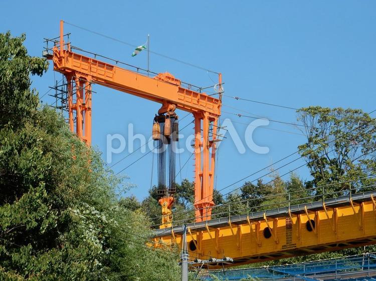 【工事写真】道路建設現場 道路,橋梁,架設の写真素材