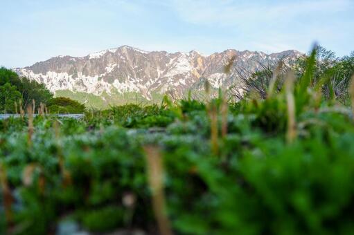 250515秋山郷天池と鳥甲山 秋山郷,長野県,栄村の写真素材