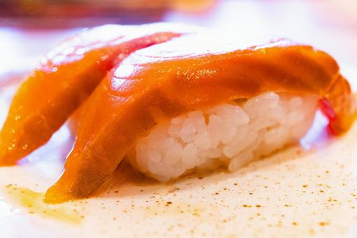 Salmon nigiri sushi, JPG