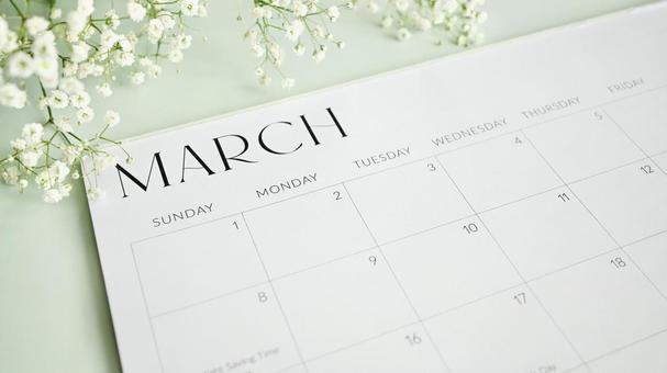 March (3月) March (3月) 3月,カレンダー,marchの写真素材