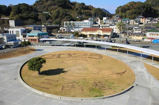 熊本県宇城市 海のピラミッドから見た風景 熊本県宇城市 海のピラミッドから見た風景 海のピラミッド,ピラミッド,三角形の写真素材