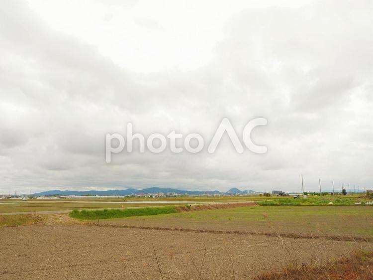 畑の広がる風景 田園風景,田園,畑の写真素材