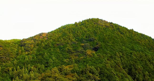 秋の山の風景 山,稜線,どっしりとしたの写真素材