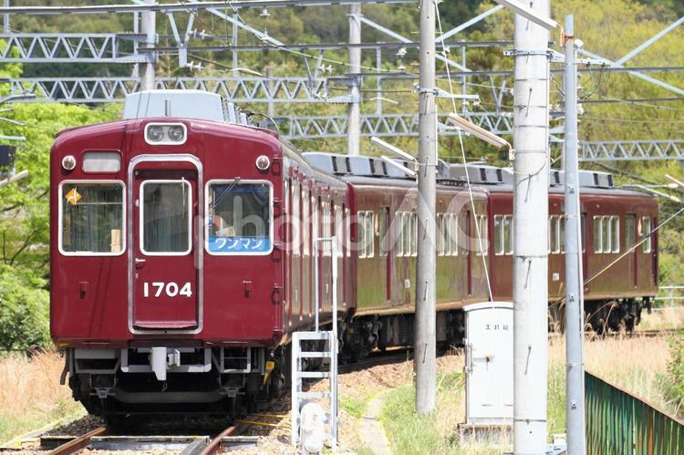 能勢電鉄、1700系、1704編成 能勢電鉄,のせでん,1700系の写真素材