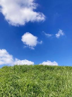 夏空 夏空 夏空,雲,白の写真素材