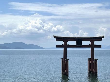 近江の風景(白髭神社の鳥居) 近江の風景(白髭神社の鳥居)の写真