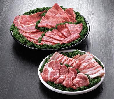 牛・豚 集合 牛・豚 集合 肉集合,肉,盛り合わせの写真素材