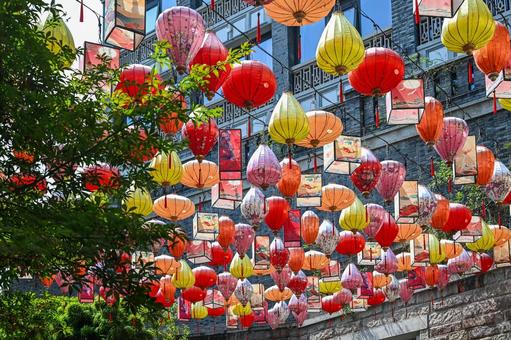 重慶・磁器口  重慶,磁器口,古鎮の写真素材