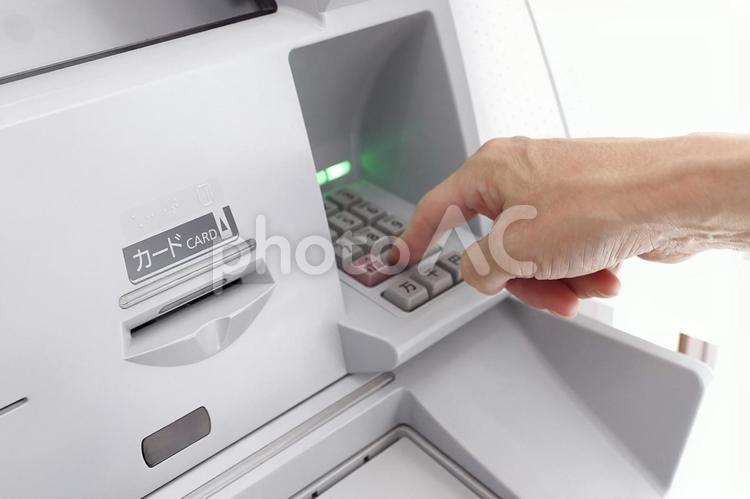 ATM取引 お金,金融,atmの写真素材