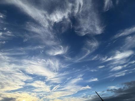 雲模様 雲模様 空,自然,夕方の写真素材