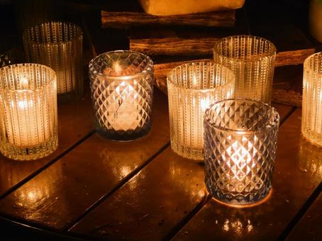 幻想的なキャンドルのあかり キャンドル,あかり,クリスマスの写真素材