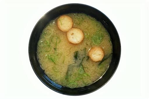 味噌汁 味噌汁,和食,ワカメの写真素材
