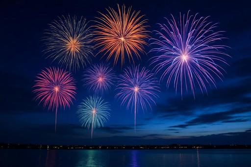 夏の夜空を彩る花火大会・夏祭り・夏休み 夏の夜空を彩る花火大会・夏祭り・夏休みの写真
