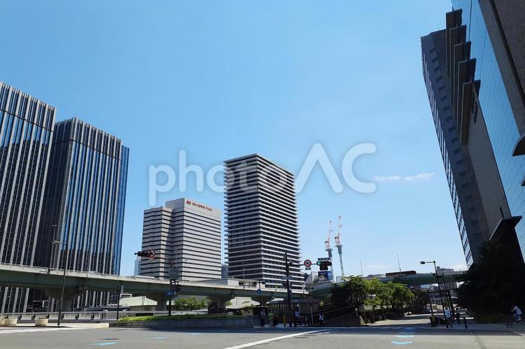 大阪街並み　風景⑥ オフィス,街,建物の写真素材