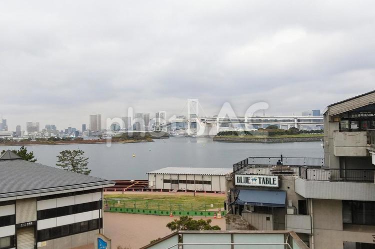 お台場からの景色 風景,景色,空の写真素材