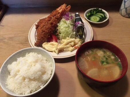 エビフライ定食 エビフライ定食,エビフライ,海老の写真素材