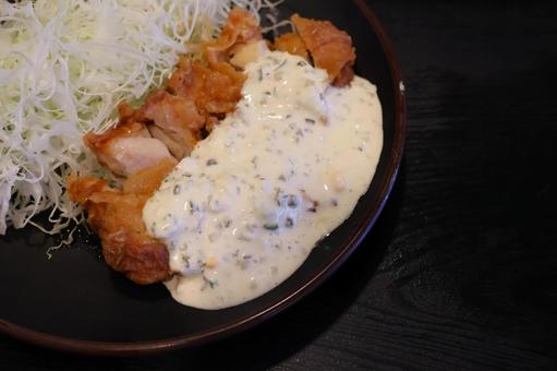 焼き肉店のチキン南蛮 チキン南蛮,鶏肉,タルタルソースの写真素材