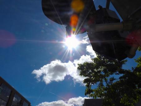 まぶしい夏空 まぶしい夏空の写真