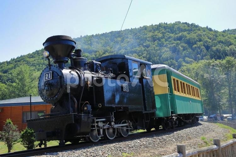 蒸気機関車 蒸気機関車,北海道遺産,森林鉄道蒸気機関車の写真素材