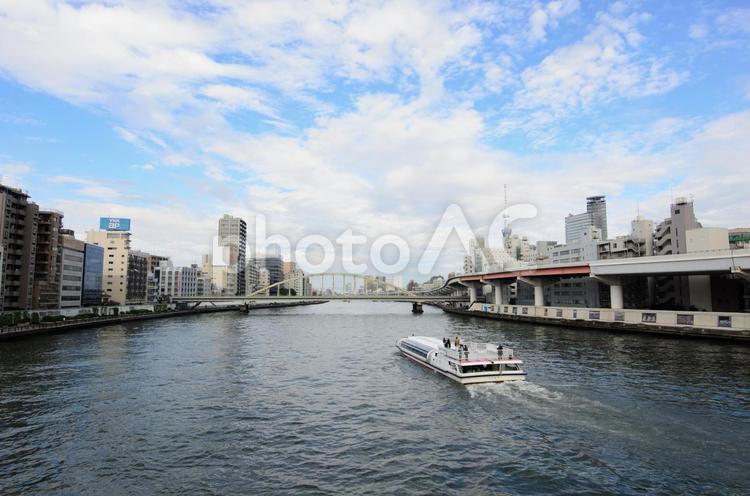 隅田川　風景4 隅田川,風景,青空の写真素材