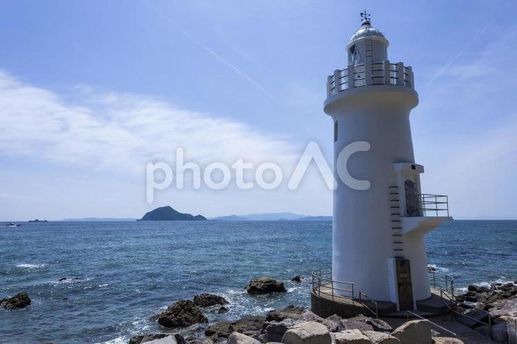伊良湖灯台リニューアル2（田原市） 灯台,白い灯台,田原市の写真素材