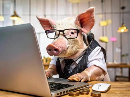 パソコン作業 パソコン作業の写真