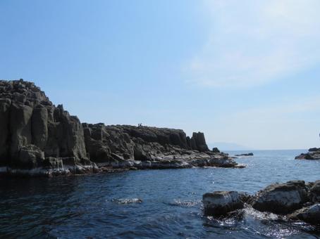 福井県の有名な観光地の東尋坊の風景 福井県の有名な観光地の東尋坊の風景 東尋坊,福井,坂井市の写真素材