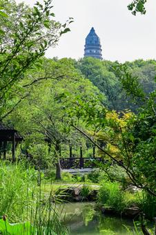 Photo, suzhou, tiger hill, tower, 