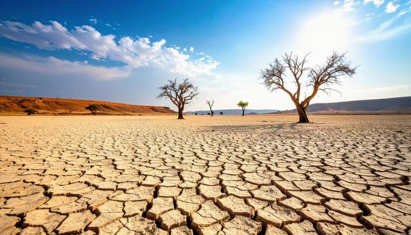 乾燥し、干からびた地面の写真