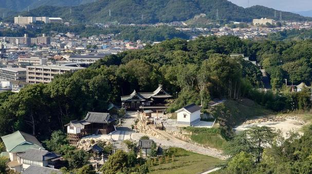 広島県-福山城-天守からの風景 広島県-福山城-天守からの風景 福山城,城,国指定史跡の写真素材