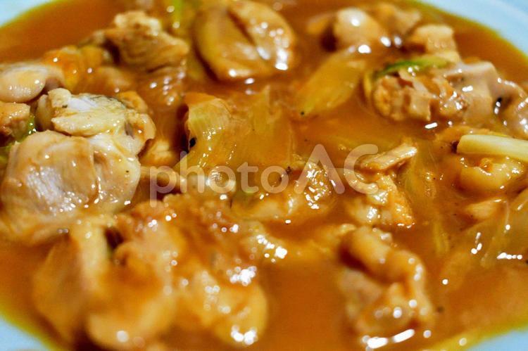 出前の鶏肉のピリ辛煮込み料理 出前の鶏肉のピリ辛煮込み料理,鶏肉,鳥肉の写真素材