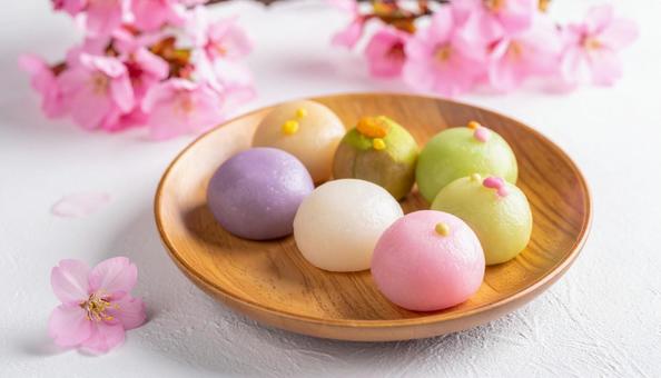 茶菓子 和菓子 月見団子 茶菓子 和菓子 月見団子の写真