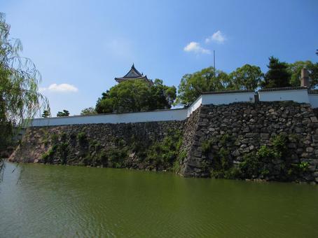 大阪府-岸和田城-石垣と堀 大阪府-岸和田城-石垣と堀の写真