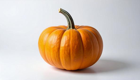 白い背景に黄色いかぼちゃの写真