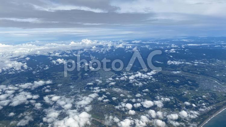 飛行機から見た雲海 雲,雲海,飛行機の写真素材