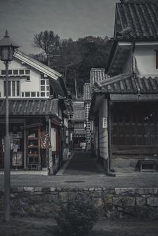 城下町のような古き町並みの写真