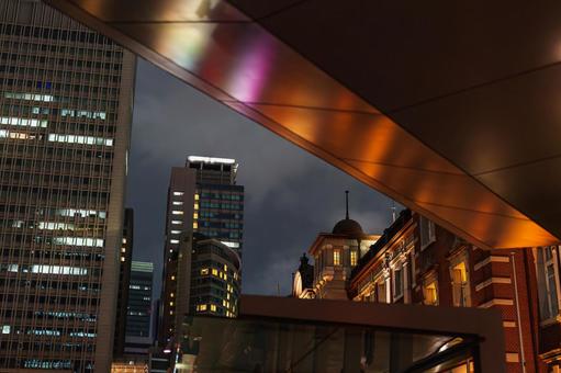 東京駅近郊のビル群 東京,ビル,高層ビルの写真素材