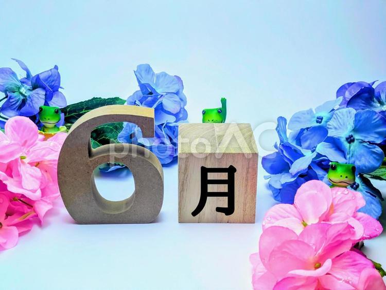 6月（カレンダー）梅雨6 6月,カレンダー,梅雨の写真素材