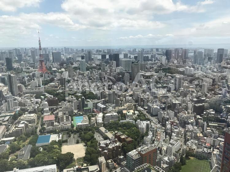 六本木ヒルズからの東京 都市,都市の風景,スカイラインの写真素材