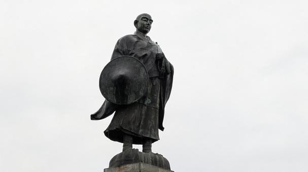 吉崎御坊跡の蓮如上人像 蓮如,蓮如上人,銅像の写真素材