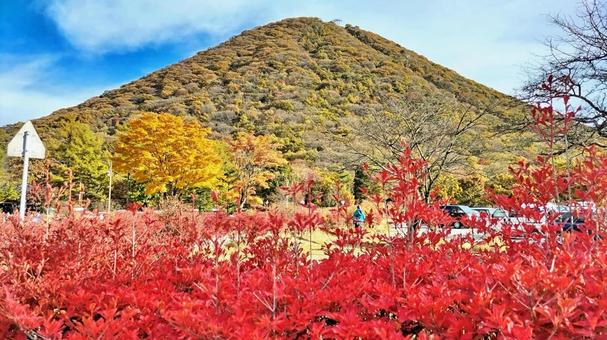 榛名山　紅葉　秋　群馬 榛名山,群馬,紅葉の写真素材
